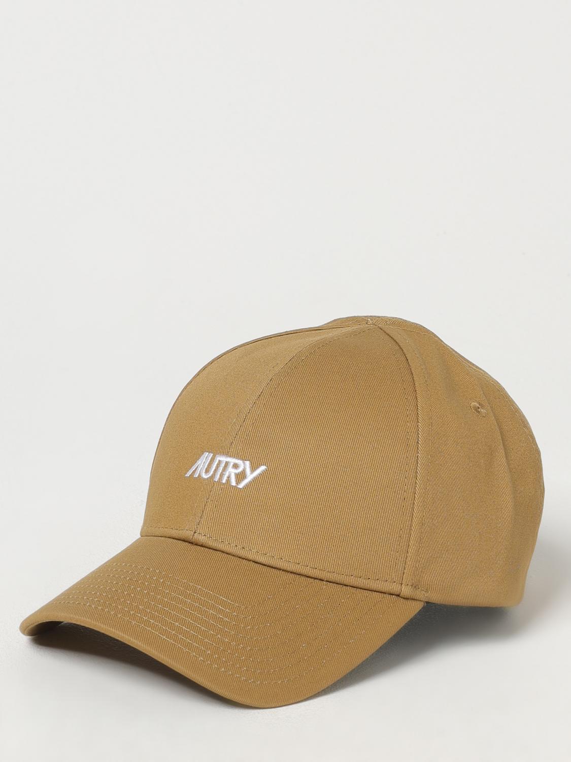 AUTRY GORRO: Gorro Autry de algodón con logo bordado, Marrón - Img 1
