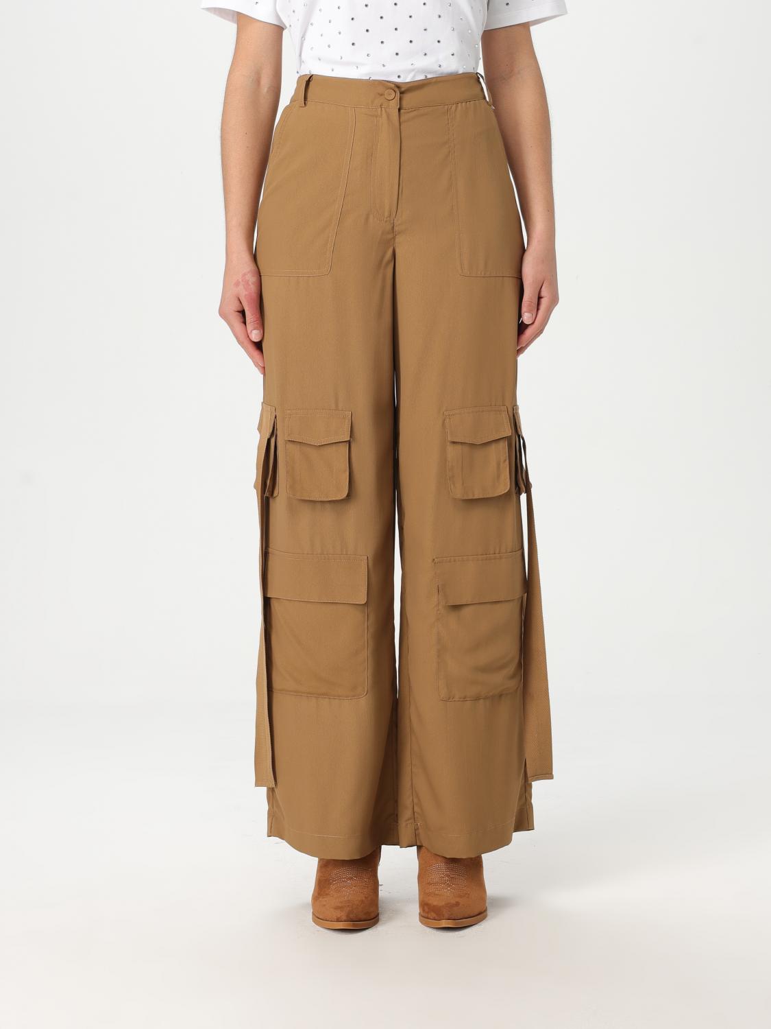 ACTITUDE TWINSET PANTALONI: Pantalone cargo Actitude Twinset in cotone , Marrone - Img 1