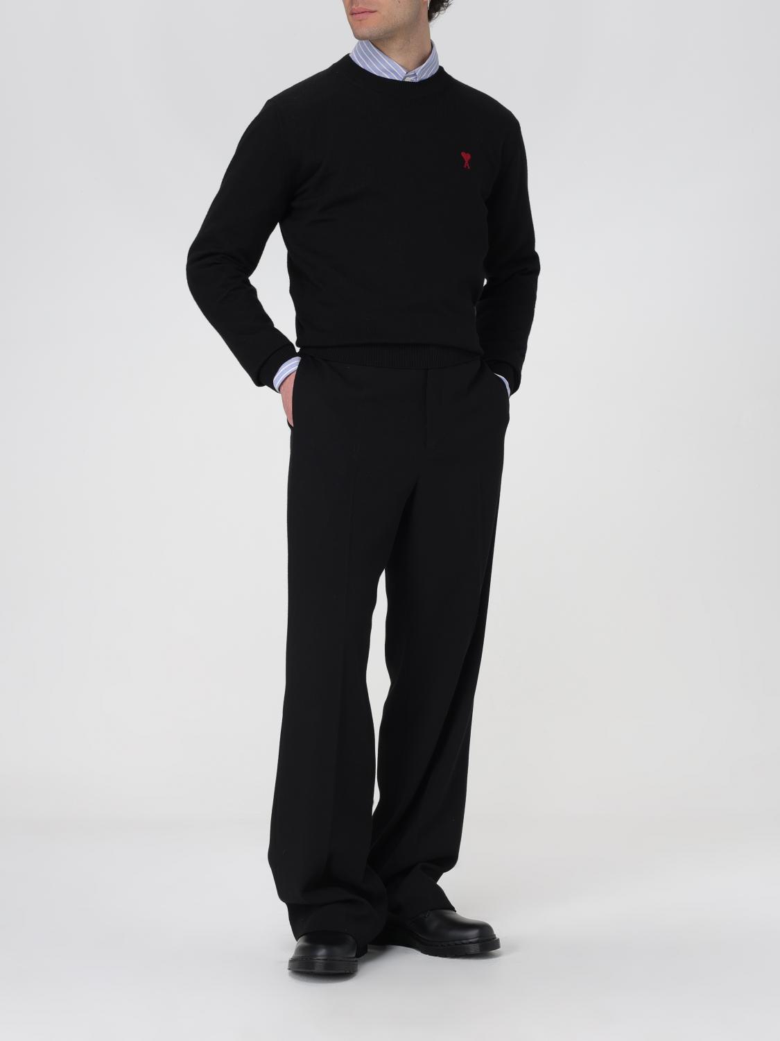 AMI PARIS PULLOVER: Pullover herren Ami Paris, Schwarz - Img 2