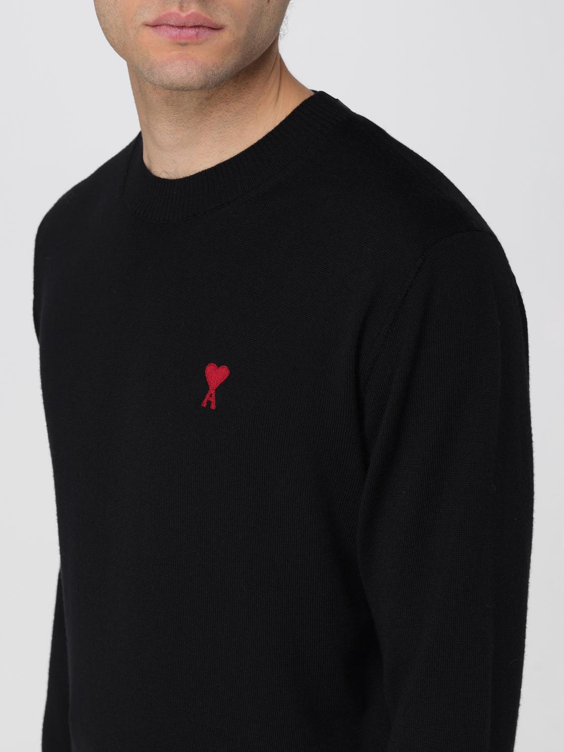 AMI PARIS PULLOVER: Pullover herren Ami Paris, Schwarz - Img 4