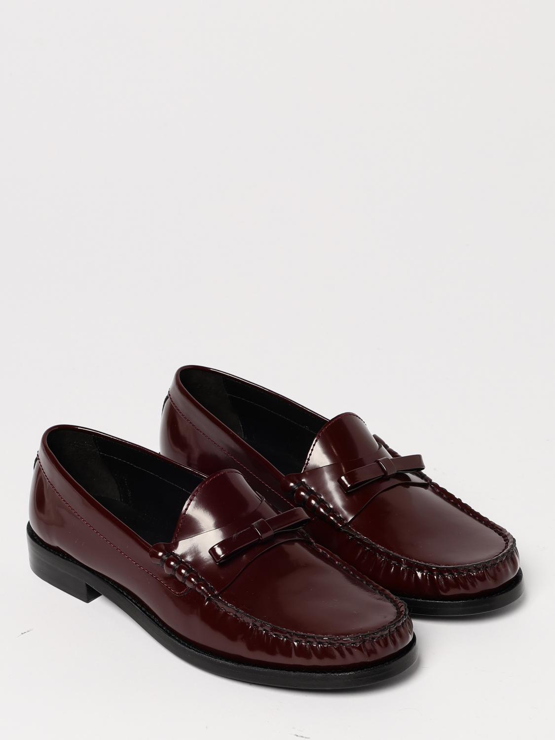 STUART WEITZMAN MOCASSINI: Mocassino Stuart Weitzman in pelle spazzolata con fiocco , Rosso - Img 2