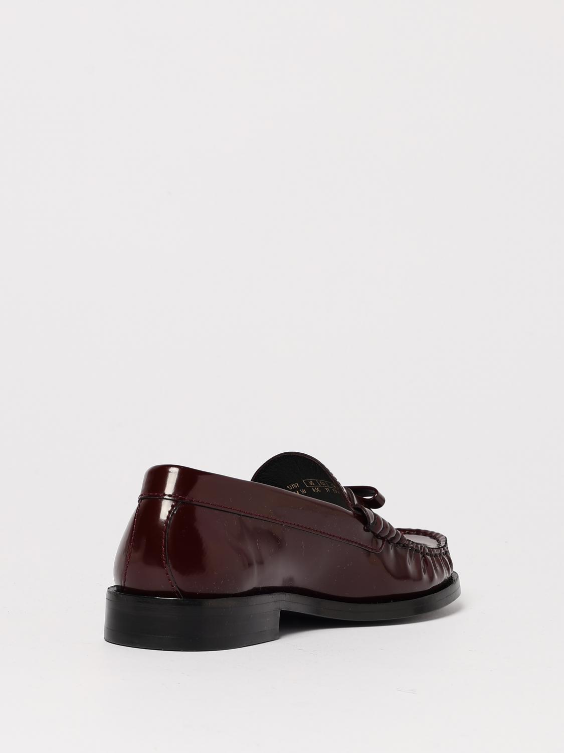 STUART WEITZMAN MOCASSINI: Mocassino Stuart Weitzman in pelle spazzolata con fiocco , Rosso - Img 3