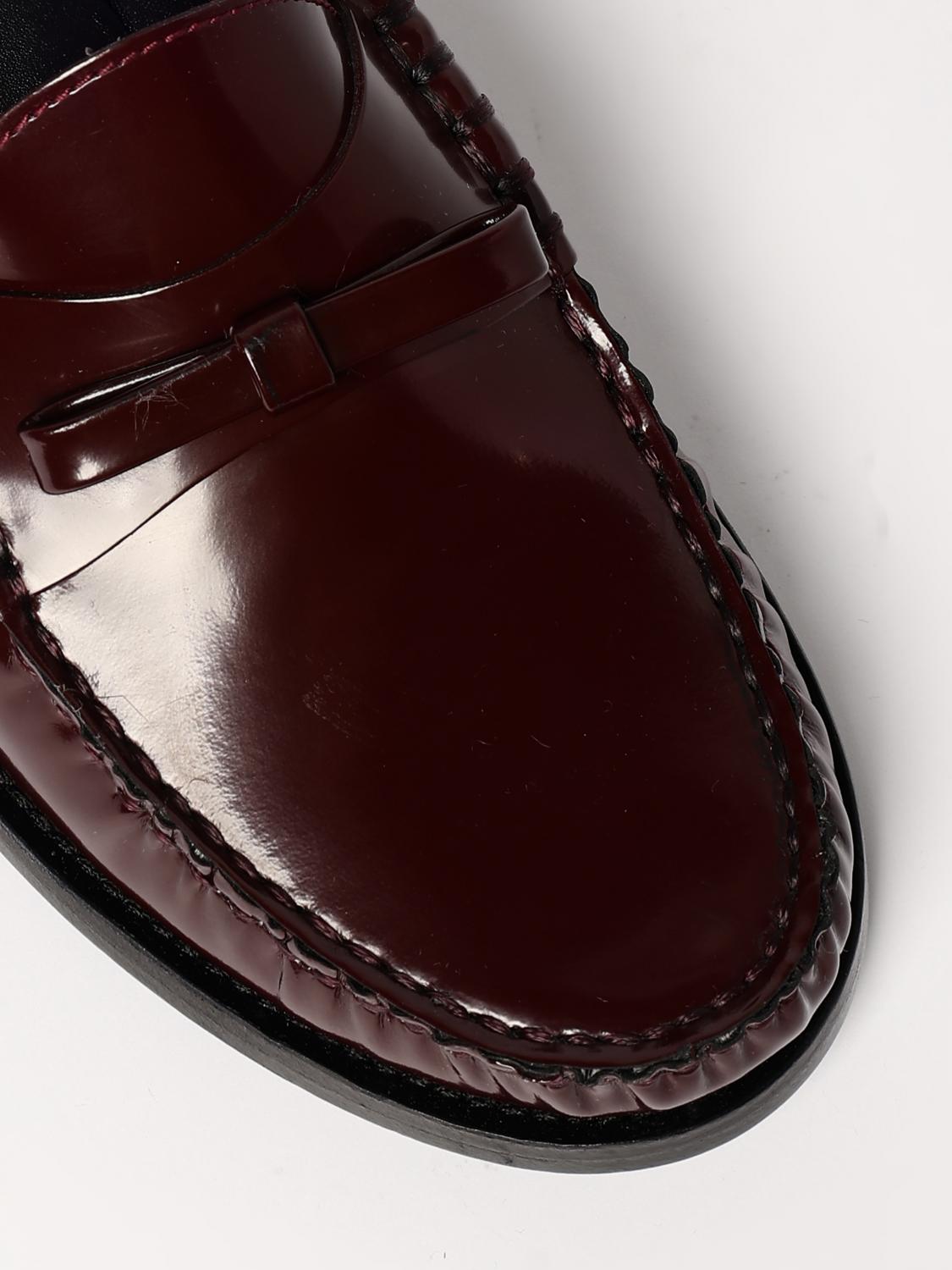 STUART WEITZMAN MOCASSINI: Mocassino Stuart Weitzman in pelle spazzolata con fiocco , Rosso - Img 4