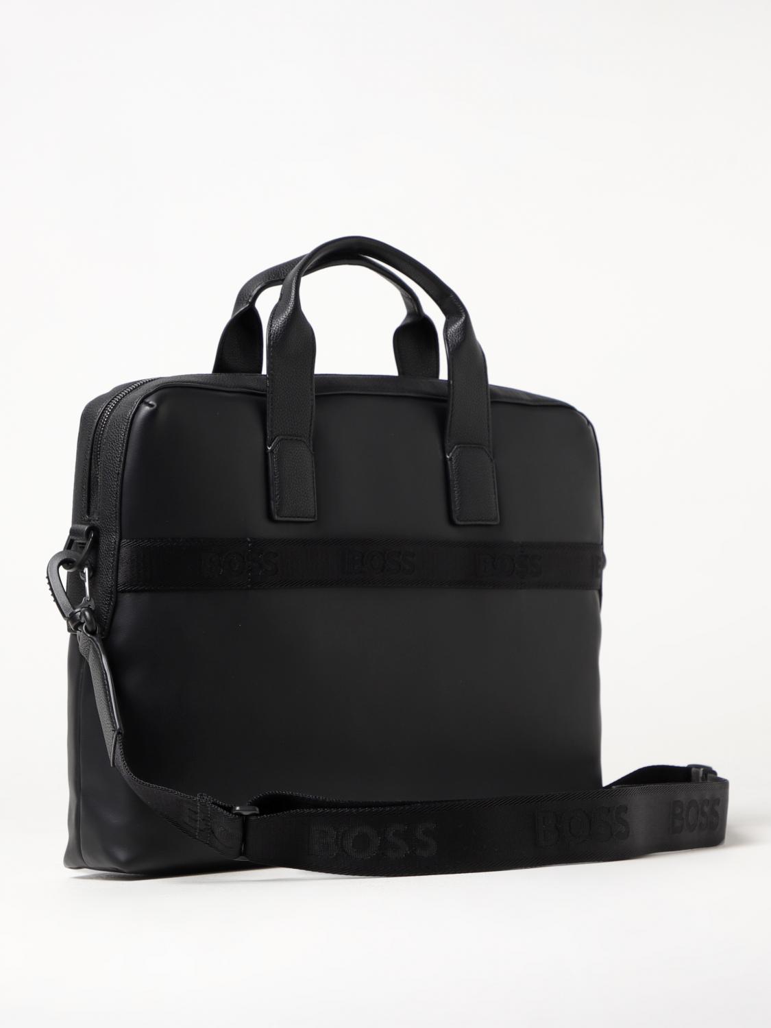 BOSS BRIEFCASE: Boss nylon and grained synthetic leather work bag, Black - Img 2