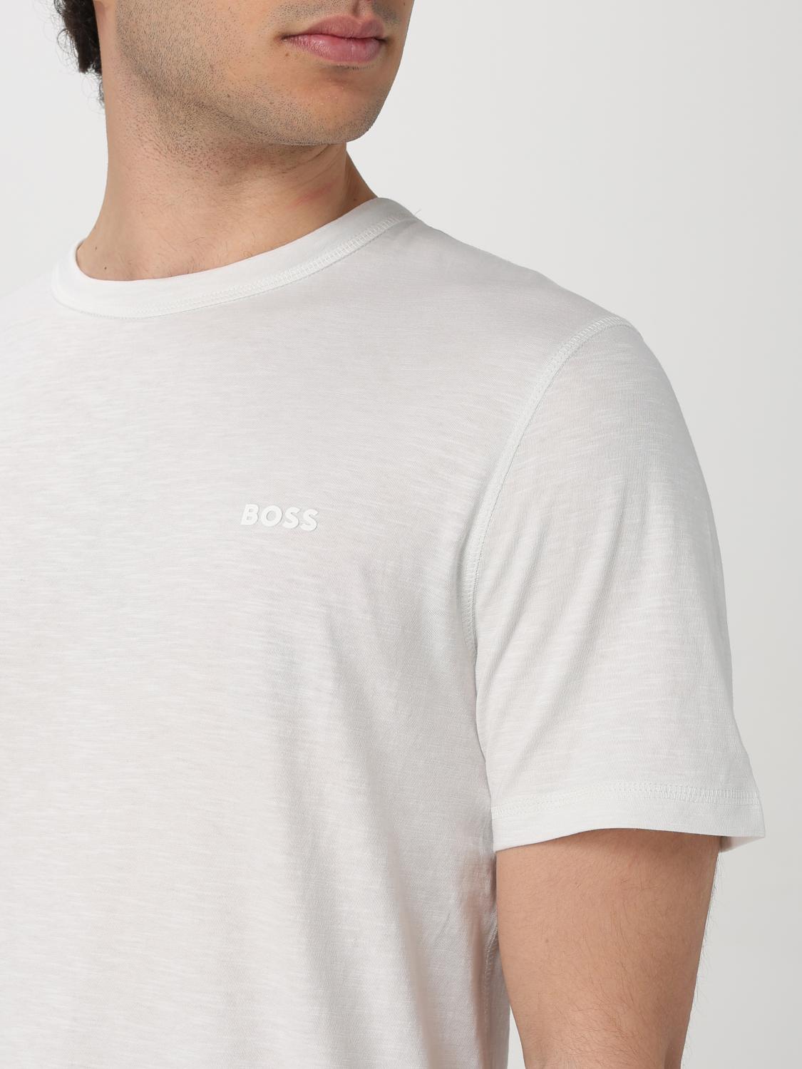 BOSS T-SHIRT: Basic Cotton T-Shirt Boss, White - Img 3