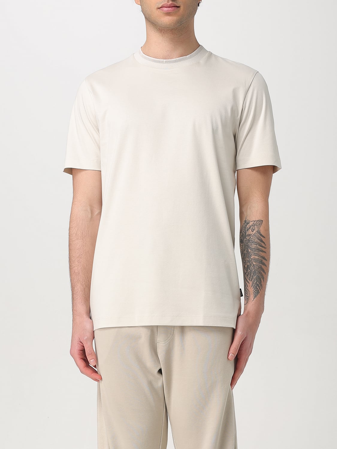 BOSS T-SHIRT: T-shirt herren Boss, Weiß - Img 1