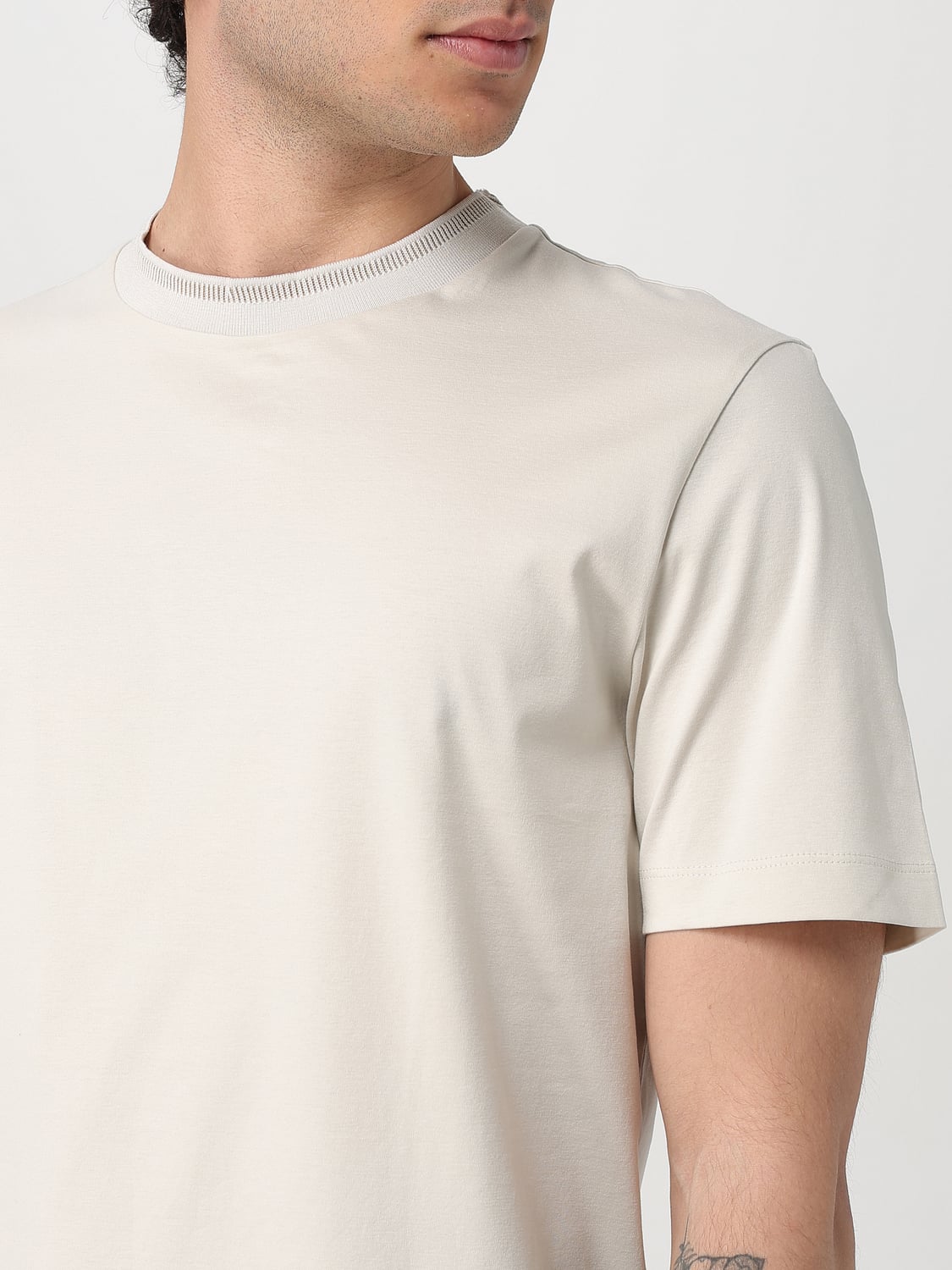 BOSS T-SHIRT: T-shirt herren Boss, Weiß - Img 3