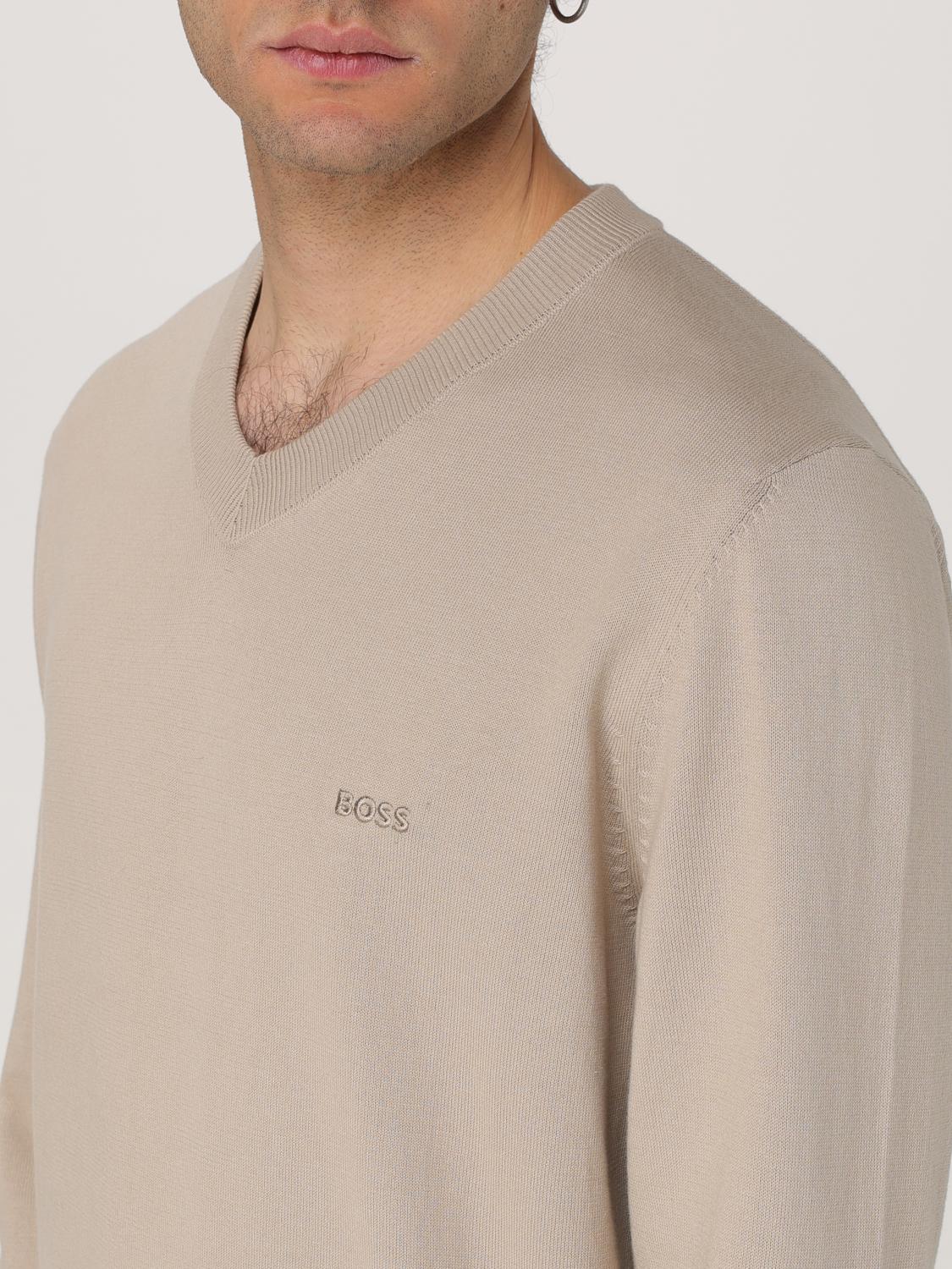 BOSS PULLOVER: Pullover herren Boss, Beige - Img 3