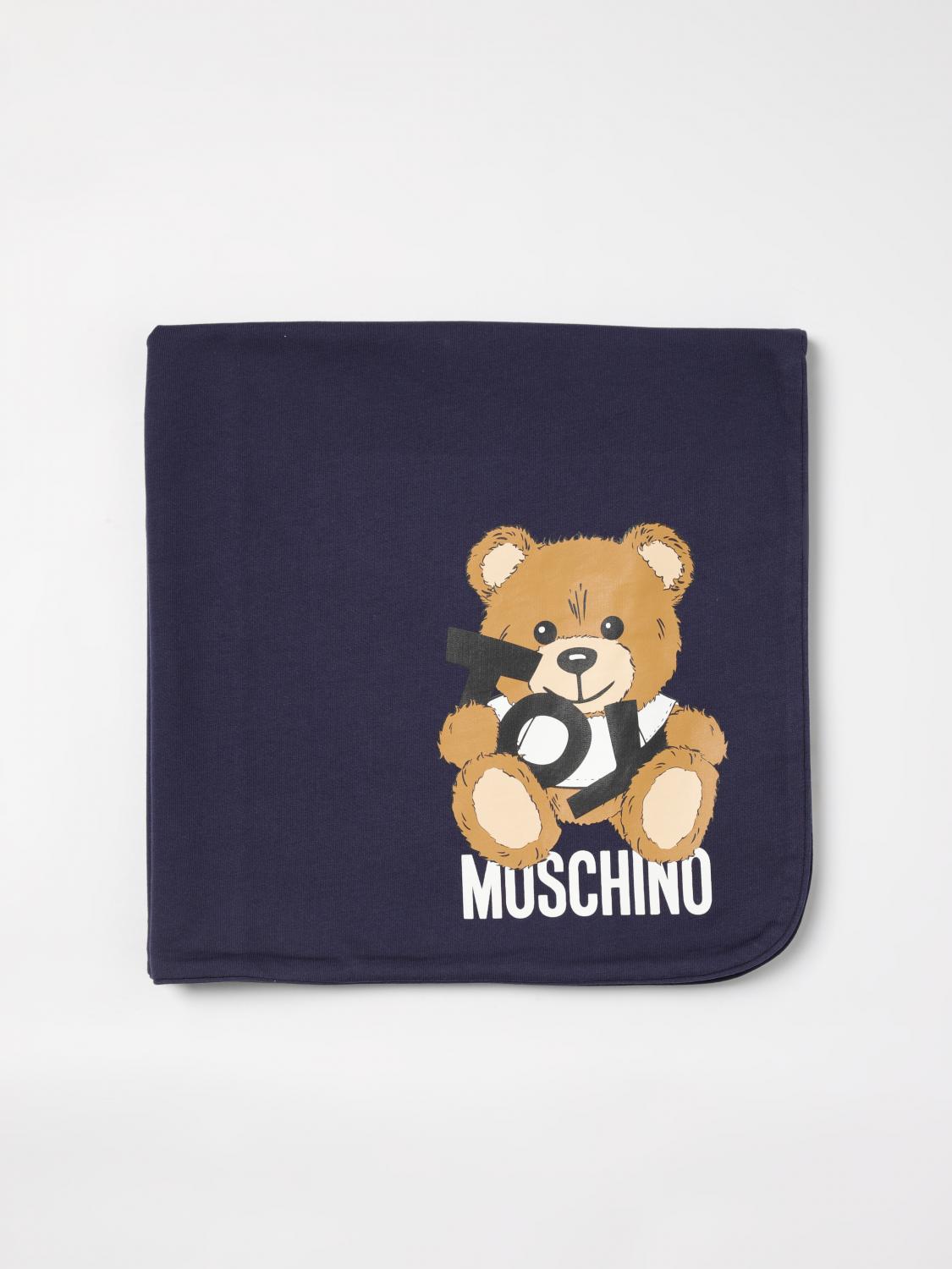 MOSCHINO BLANKET: Blanket kids Moschino, Navy - Img 1