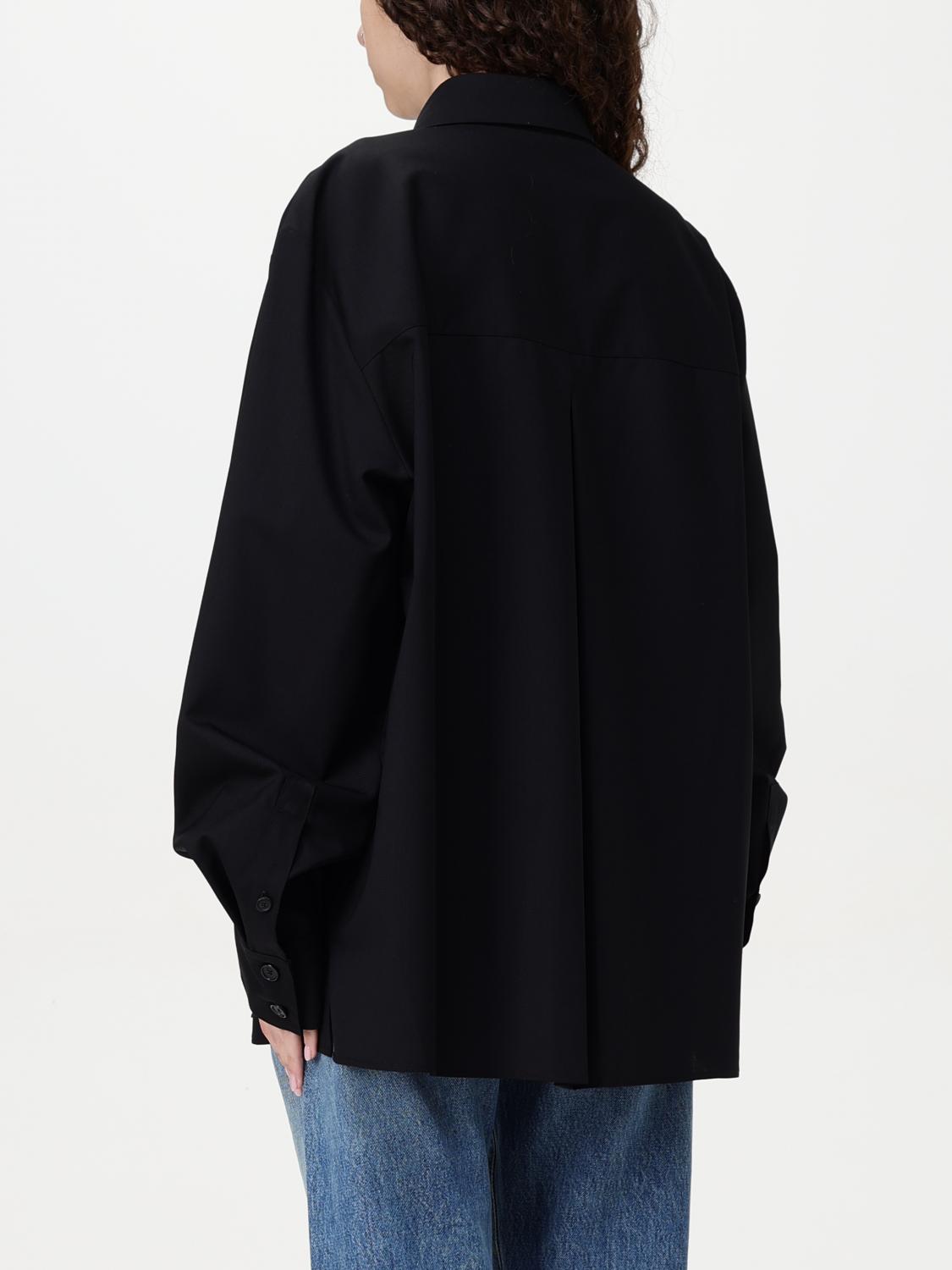 KHAITE CAMICIA: Camicia oversize Khaite in lana , Nero - Img 2