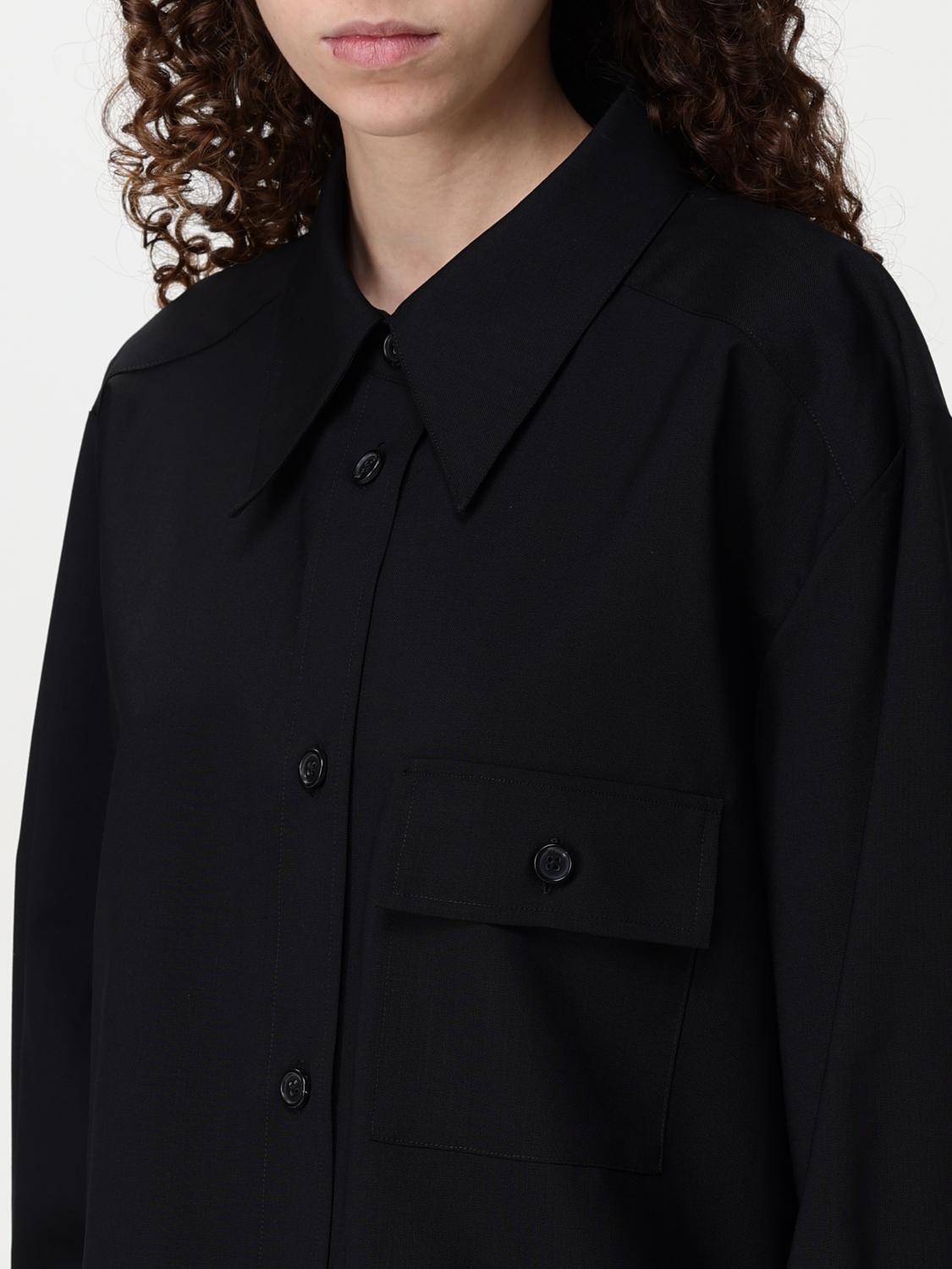 KHAITE CAMICIA: Camicia oversize Khaite in lana , Nero - Img 3