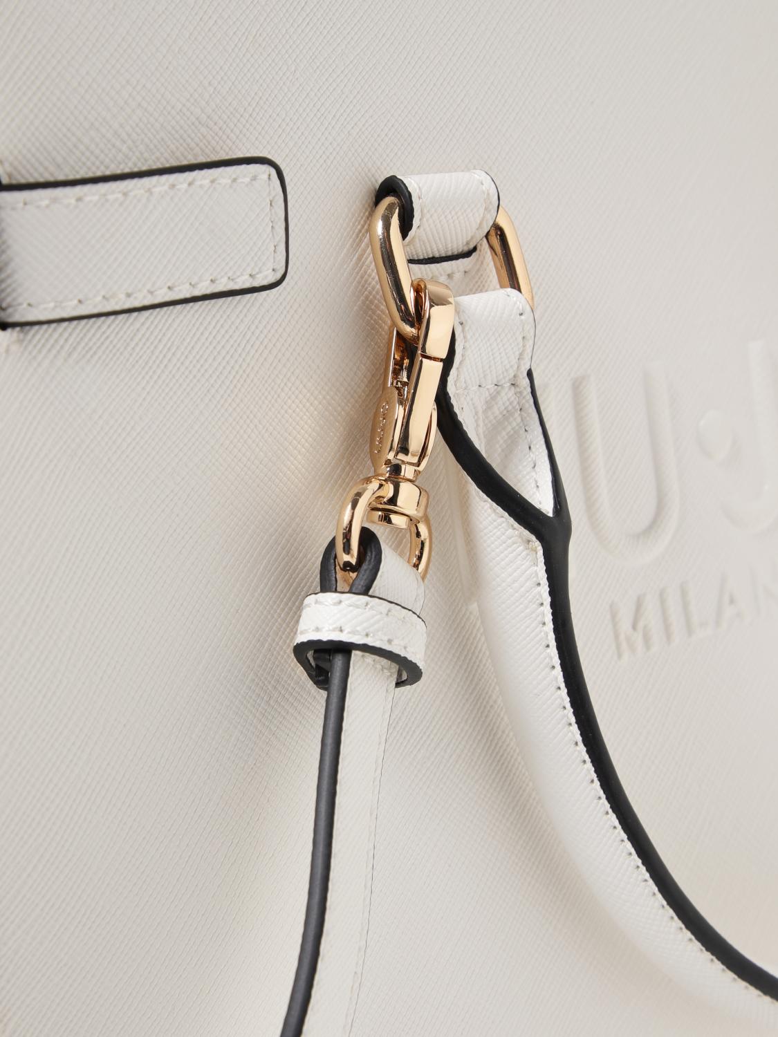 LIU JO BORSA TOTE: Borsa Liu Jo in pelle sintetica saffiano , Bianco - Img 3