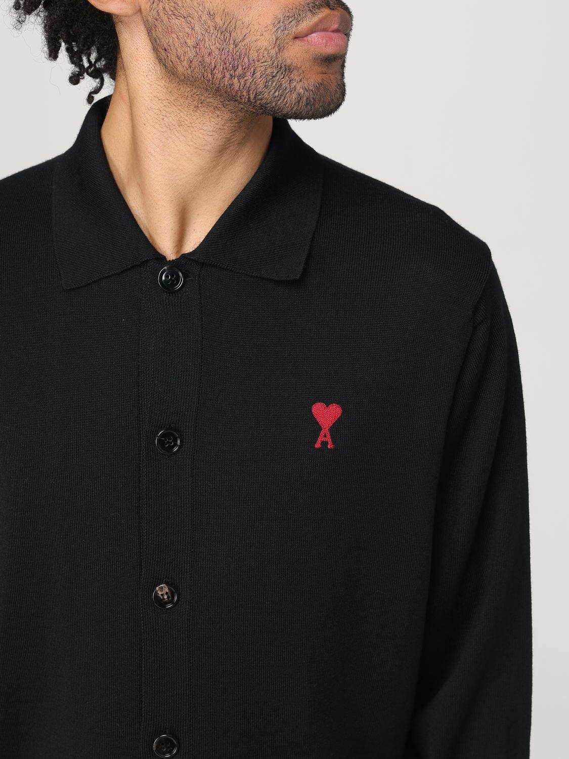 AMI PARIS CARDIGAN: Polo homme Ami Paris, Noir - Img 3