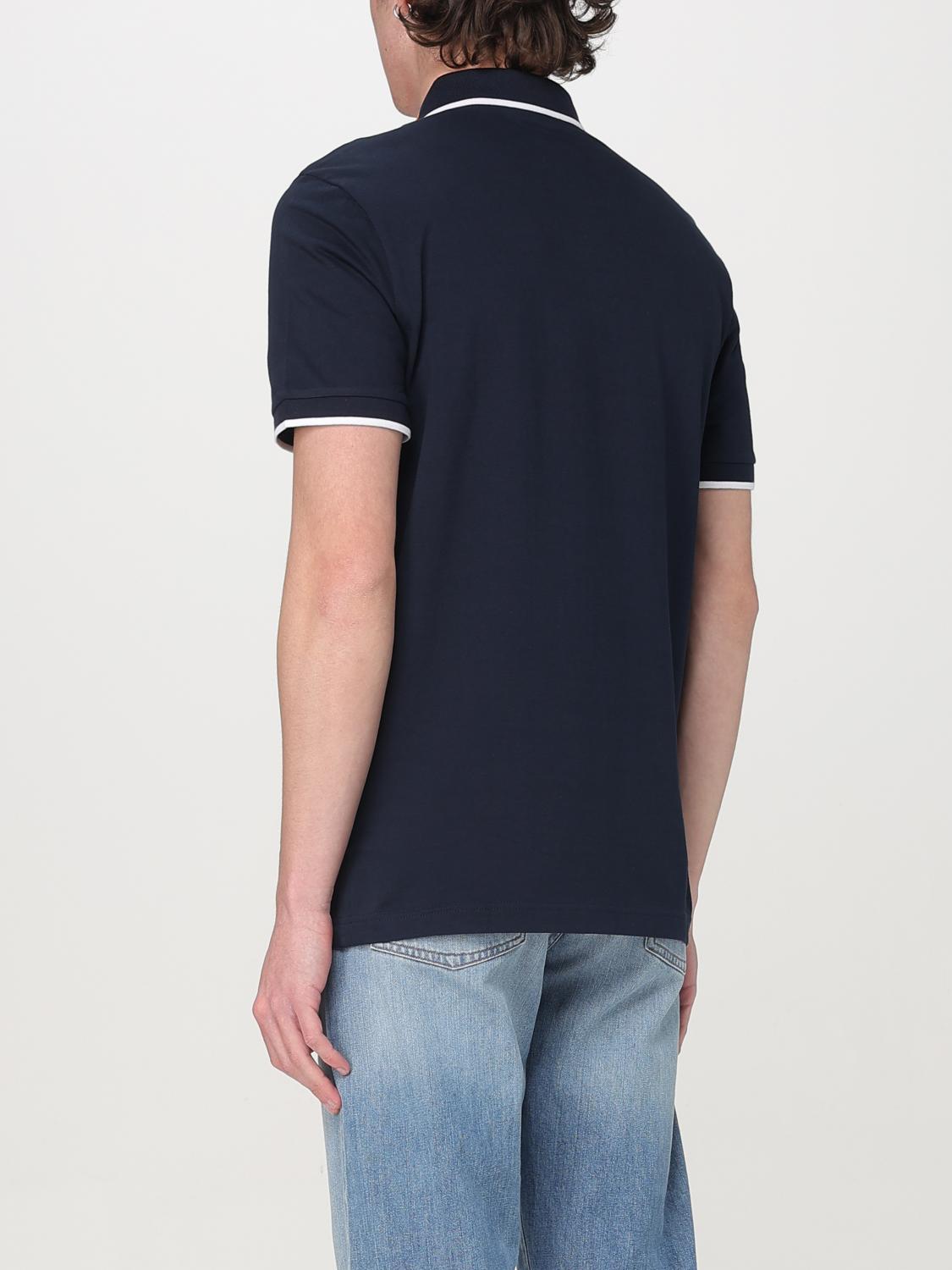 BOSS POLO: Polo basique en coton avec mini logo Boss, Bleu - Img 2