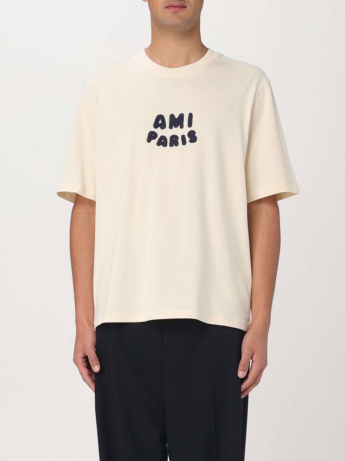 AMI PARIS CAMISETA: Camiseta hombre Ami Paris, Amarillo - Img 1