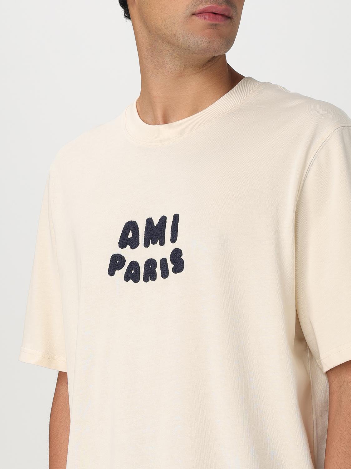 AMI PARIS CAMISETA: Camiseta hombre Ami Paris, Amarillo - Img 4