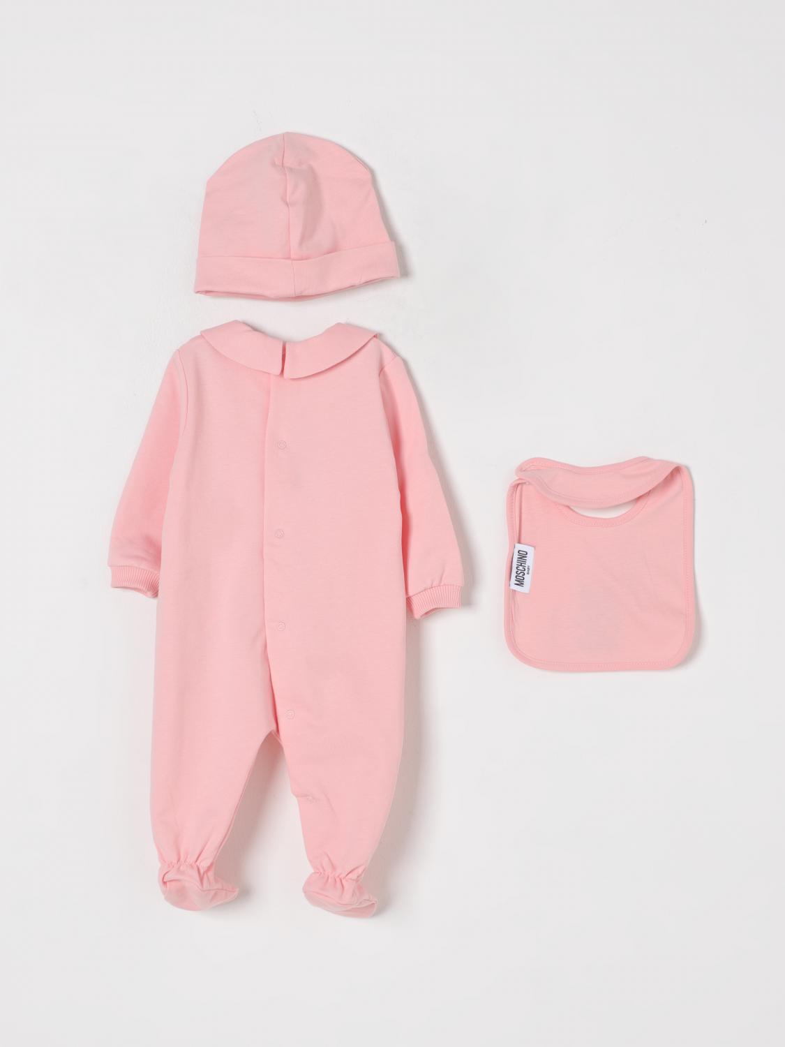 MOSCHINO ENSEMBLE: Kit naissance enfant Moschino, Rose - Img 1