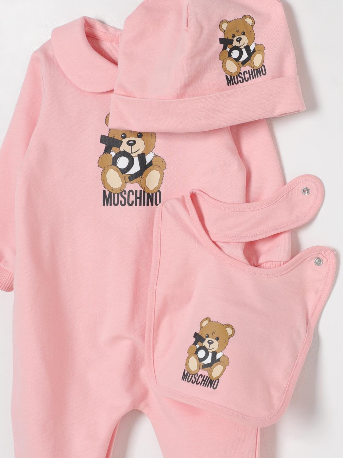MOSCHINO ENSEMBLE: Kit naissance enfant Moschino, Rose - Img 2