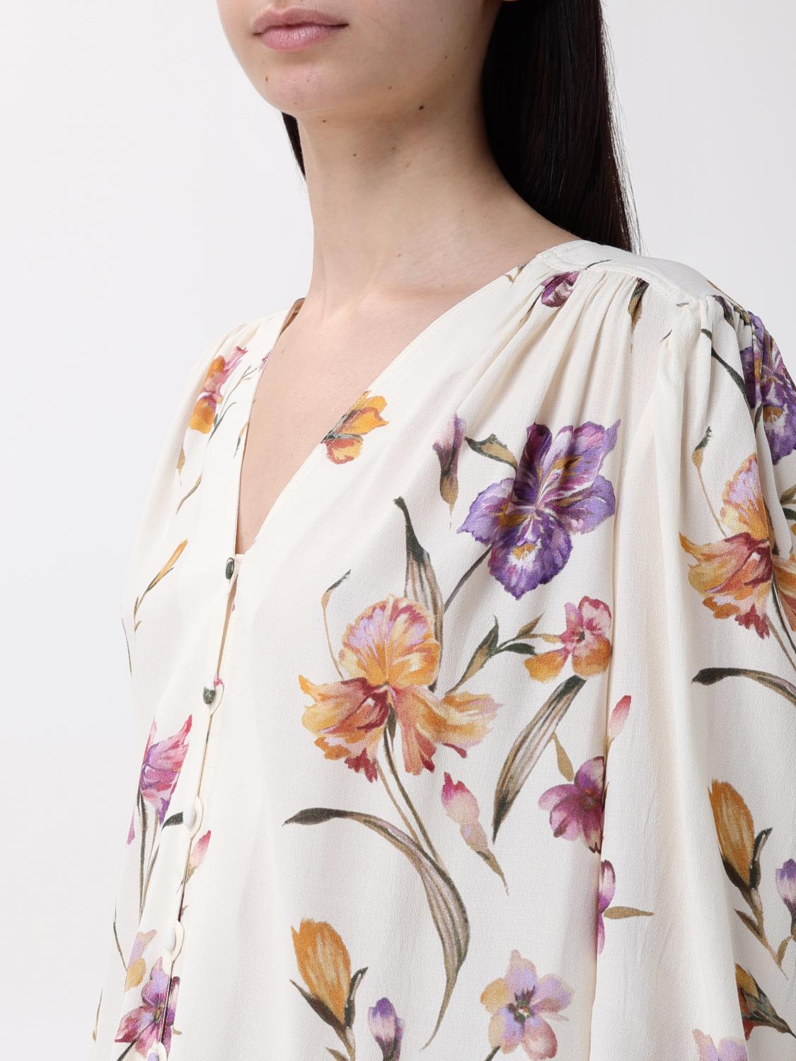 TWINSET CAMICIA: Camicia Twinset in viscosa con stampa floreale , Bianco - Img 3