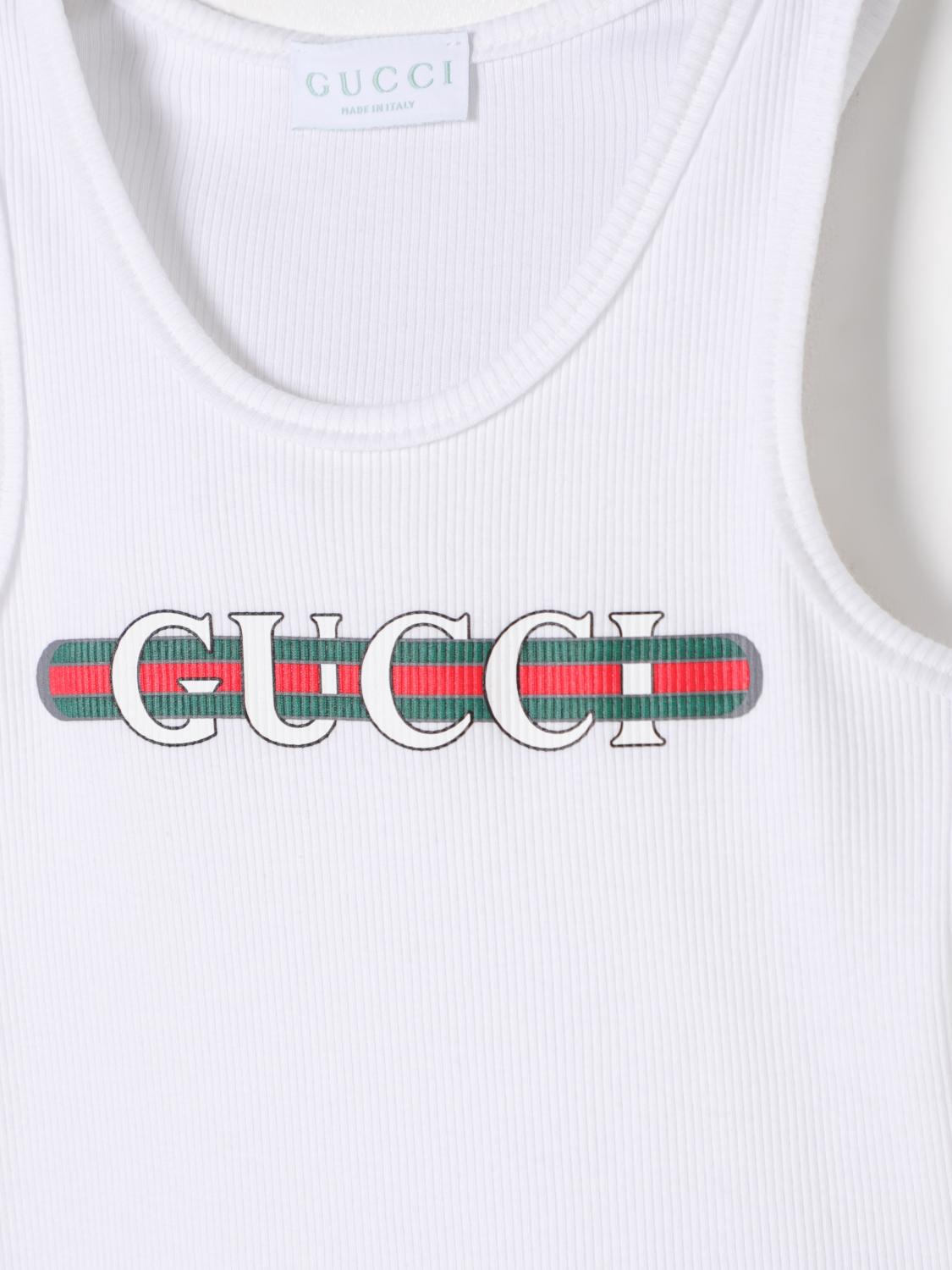 Gucci Web cotton tank top - White | 808717XJG0X | GIGLIO.COM