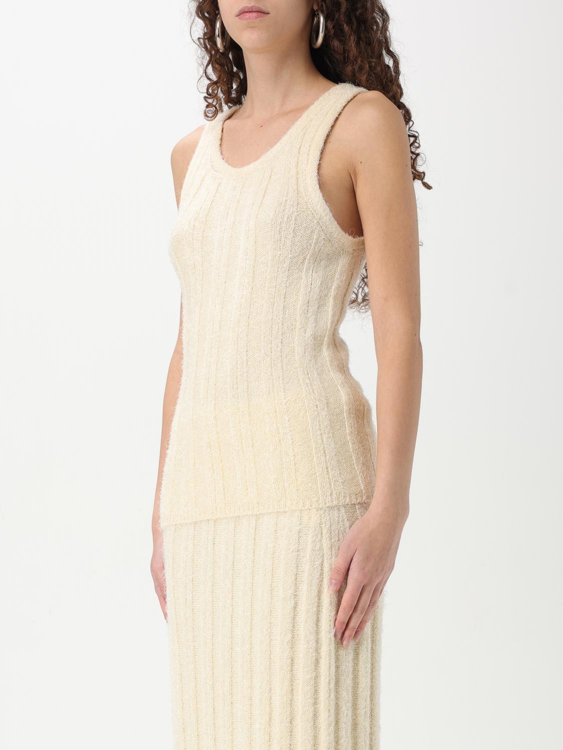 KHAITE TOP: Top femme Khaite, Beige - Img 4