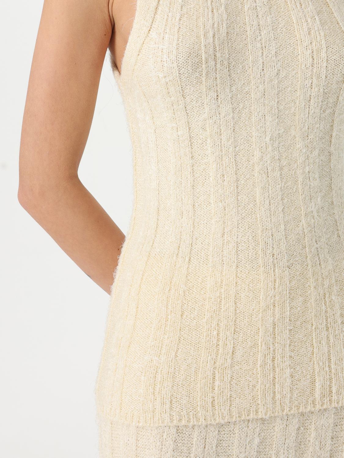 KHAITE TOP: Top femme Khaite, Beige - Img 5