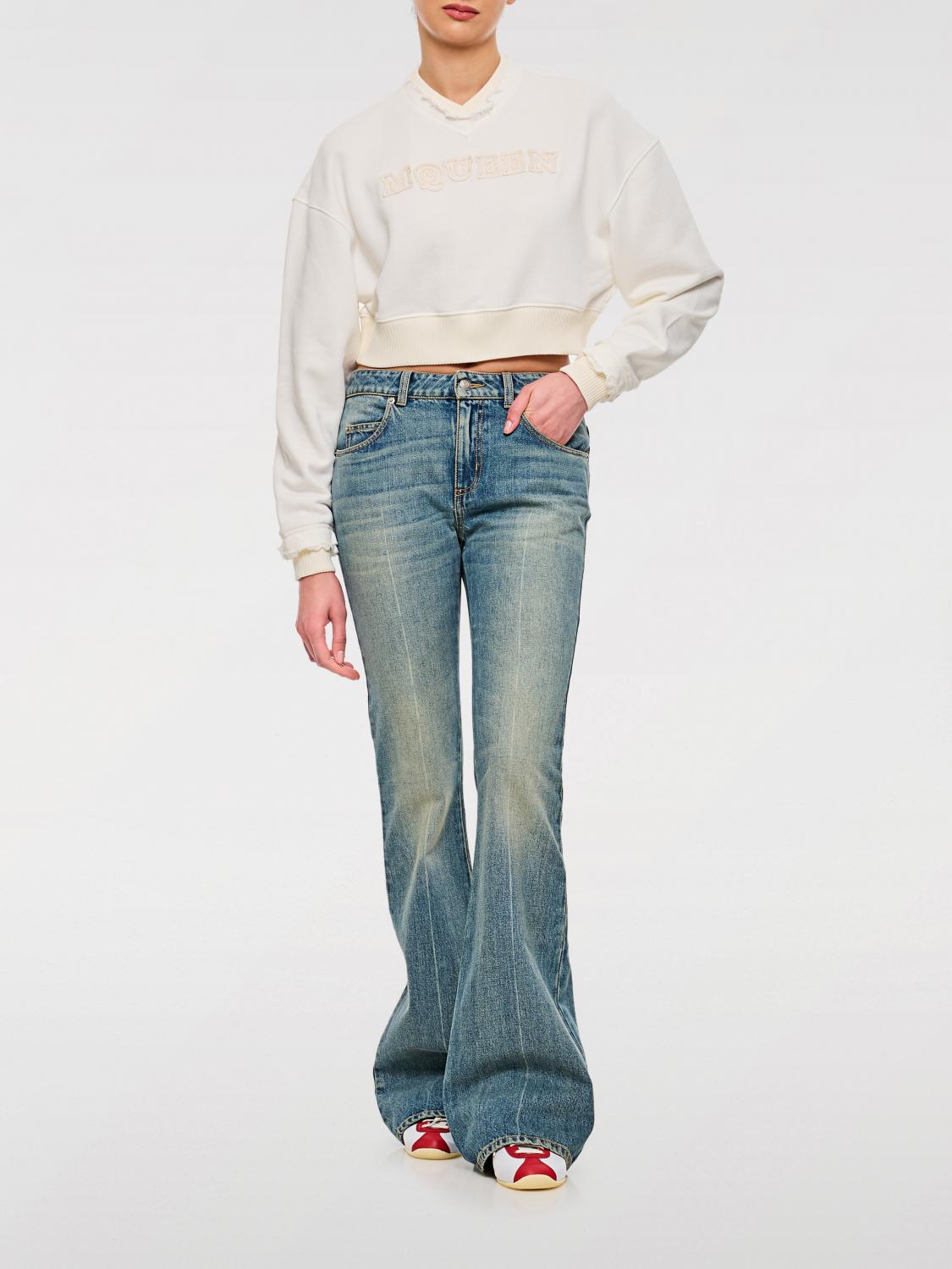 MCQUEEN JEANS: Jeans damen McQueen, Blau - Img 2