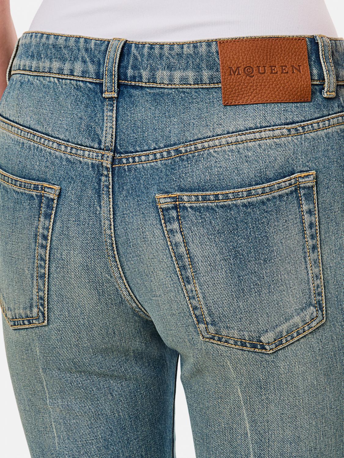 MCQUEEN JEANS: Jeans damen McQueen, Blau - Img 4