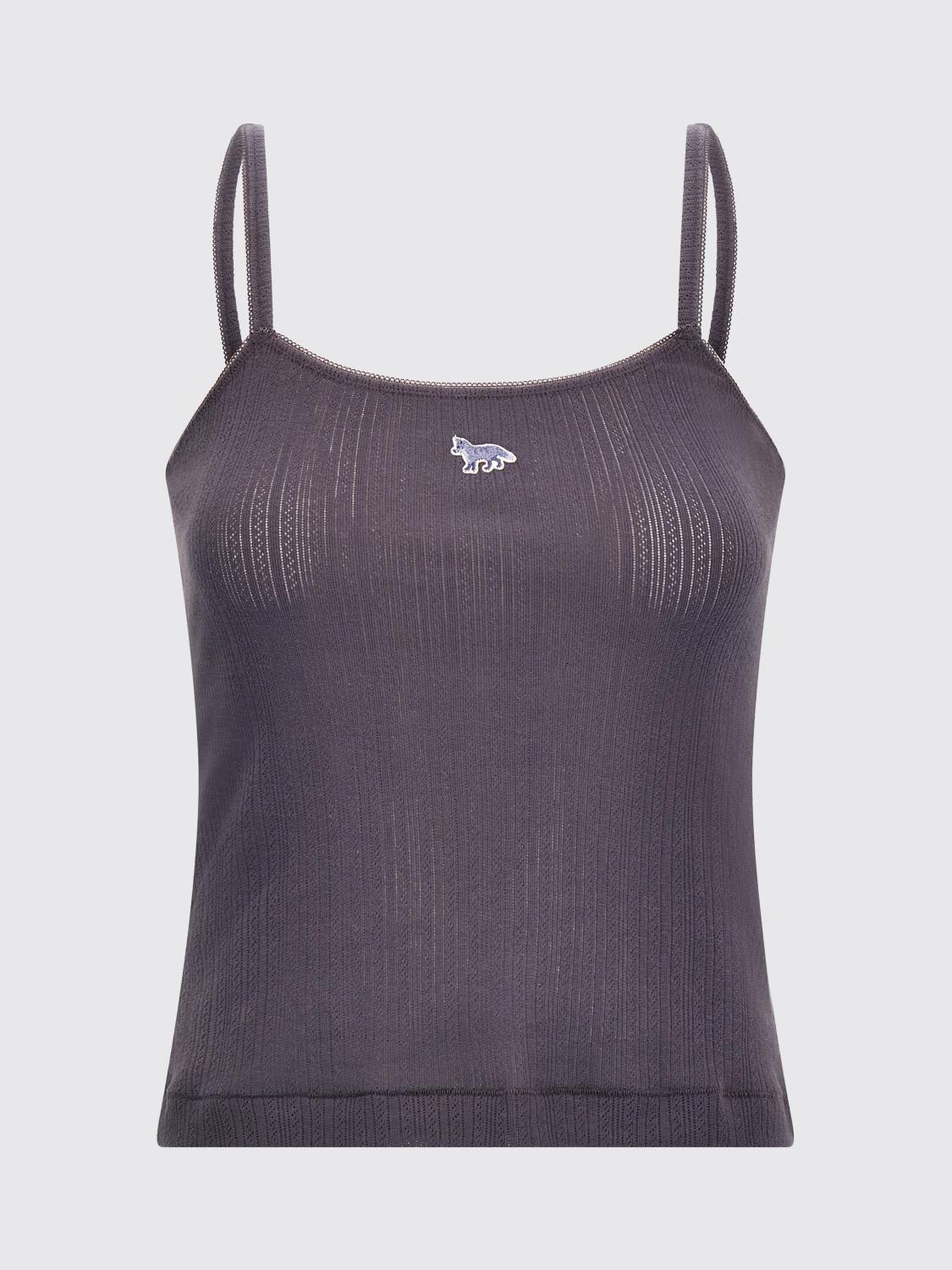 Maison Kitsuné stretch cotton tank top - Blue | OW00608KA0027