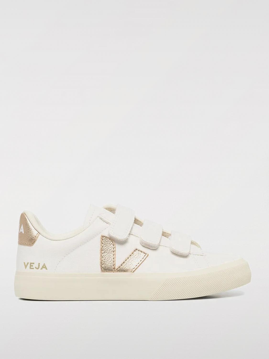 VEJA SNEAKERS: Sneakers Recife Chromefree Veja in pelle, Oro - Img 1