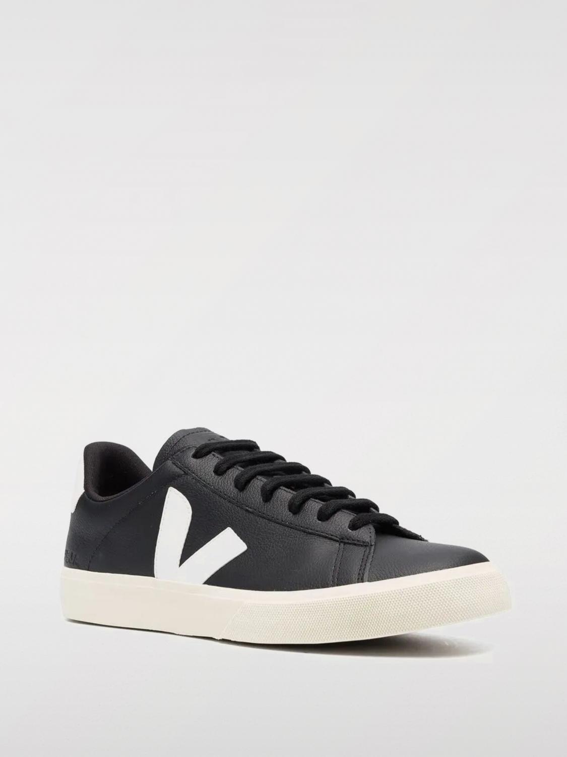 VEJA SNEAKERS: Sneakers Campo Chromefree Veja in pelle, Nero - Img 2