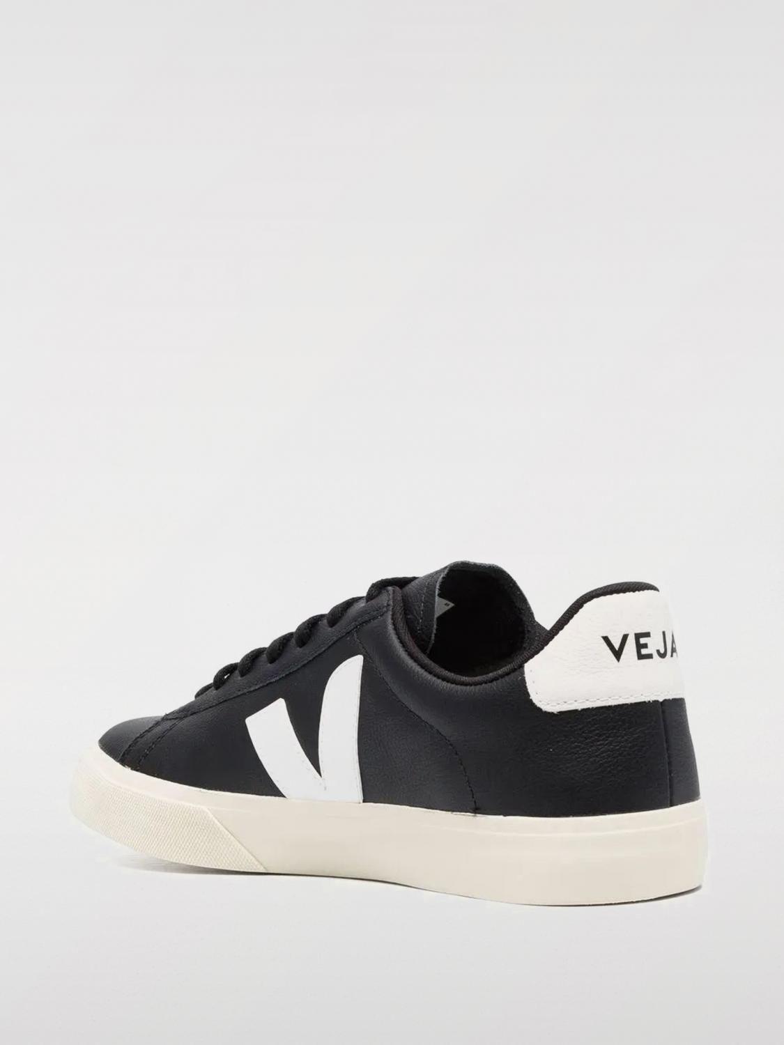 VEJA SNEAKERS: Sneakers Campo Chromefree Veja in pelle, Nero - Img 3