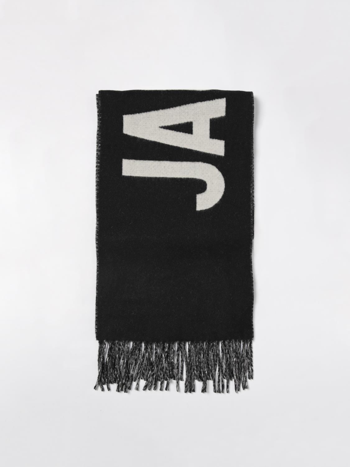 JACQUEMUS SCIARPA: Sciarpa Jacquemus in lana vergine con logo jacquard , Nero - Img 1