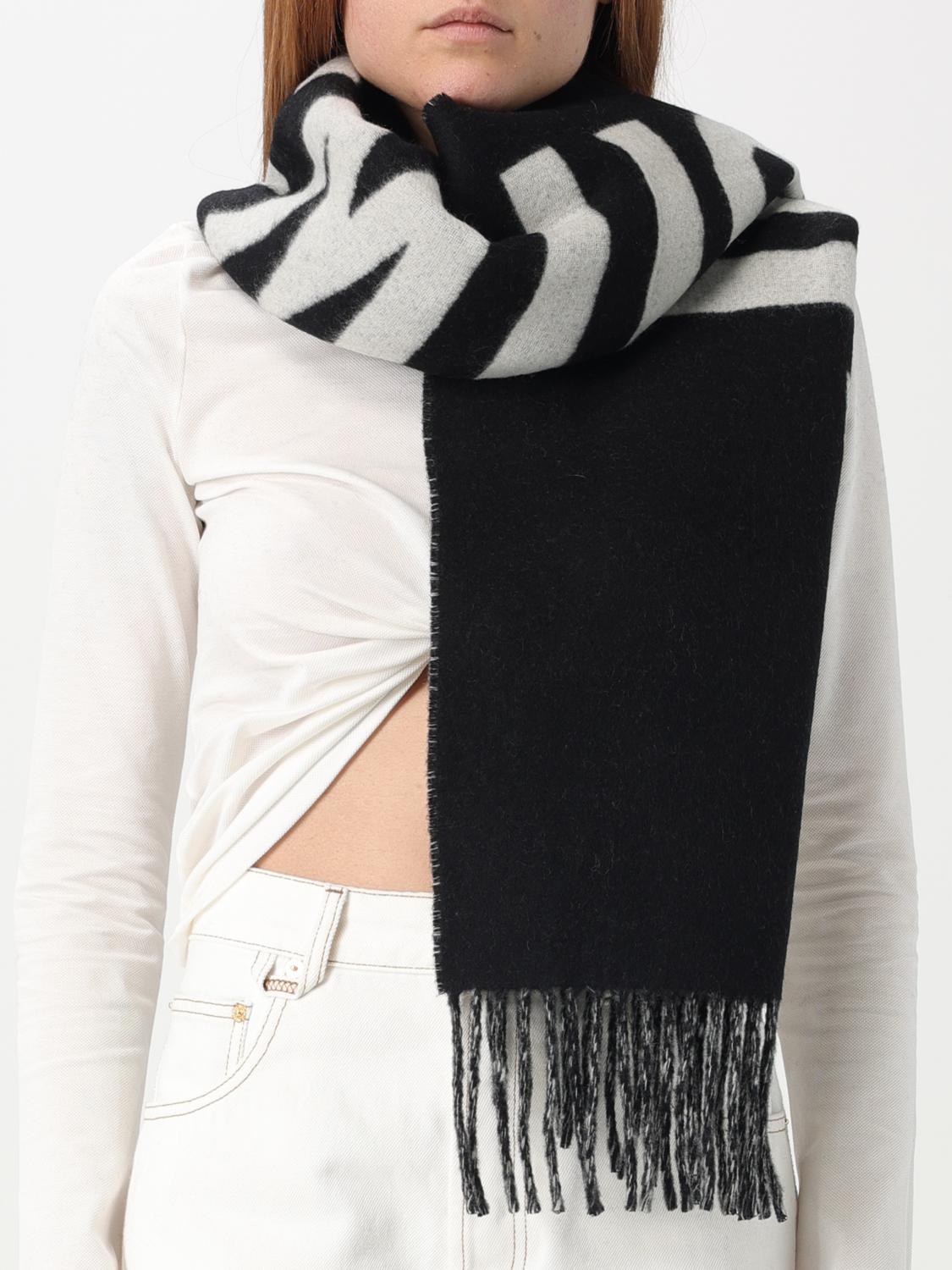 JACQUEMUS SCIARPA: Sciarpa Jacquemus in lana vergine con logo jacquard , Nero - Img 2