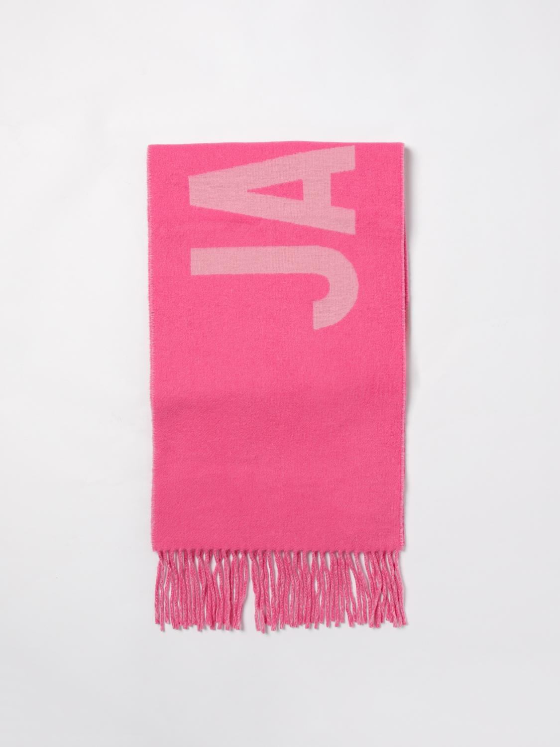 JACQUEMUS SCIARPA: Sciarpa Jacquemus in lana vergine con logo jacquard , Rosa - Img 1