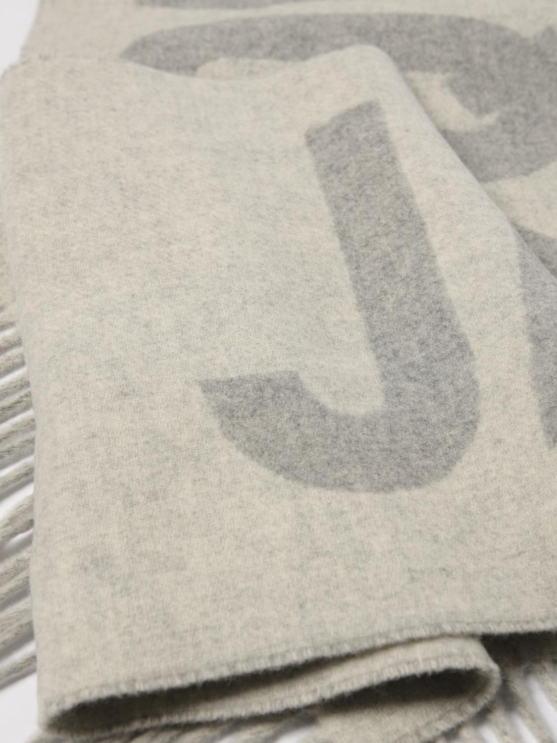 JACQUEMUS SCIARPA: Sciarpa Jacquemus in lana vergine con logo jacquard , Grigio - Img 3