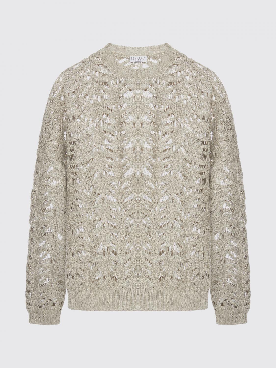 BRUNELLO CUCINELLI PULLOVER: Pullover damen Brunello Cucinelli, Kaki - Img 1