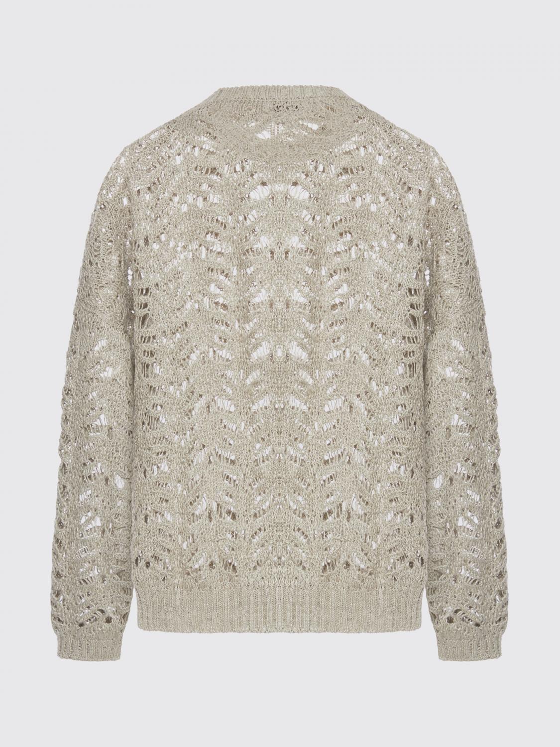 BRUNELLO CUCINELLI PULLOVER: Pullover damen Brunello Cucinelli, Kaki - Img 2