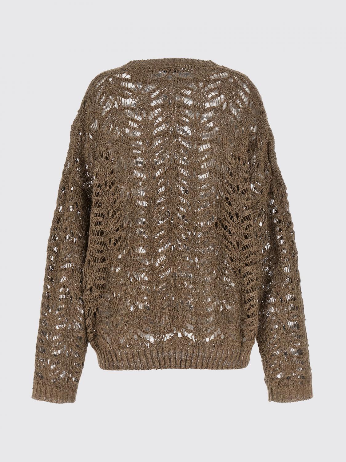 BRUNELLO CUCINELLI PULLOVER: Pullover damen Brunello Cucinelli, Braun - Img 2