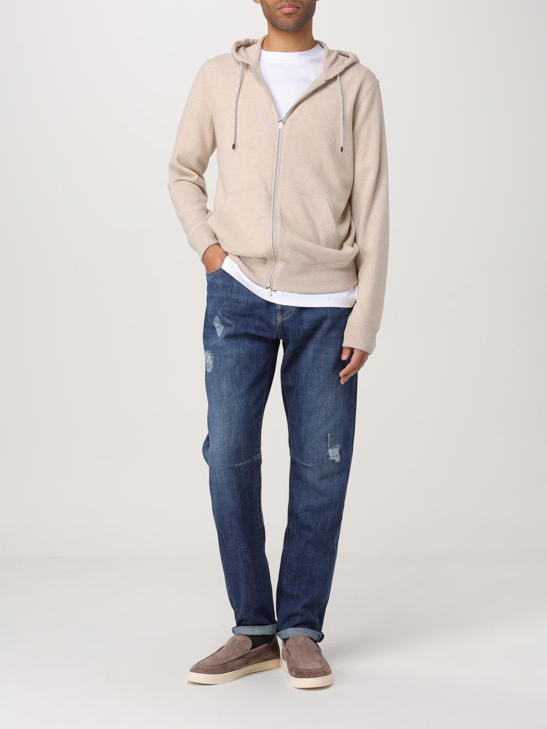 BRUNELLO CUCINELLI PULL: Pull homme Brunello Cucinelli, Beige - Img 2