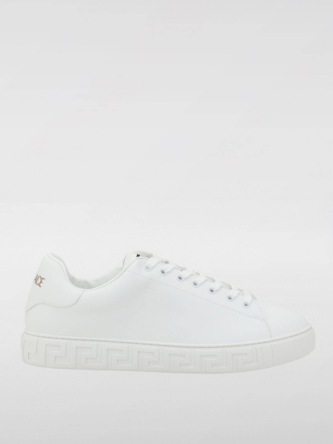 VERSACE SNEAKERS: Sneakers Greca Versace in pelle , Bianco - Img 1