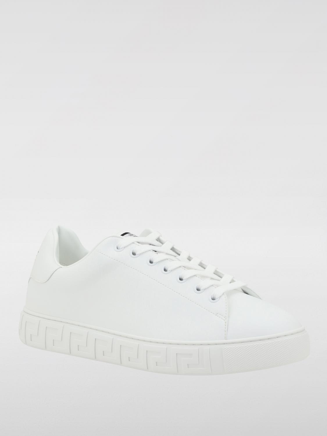 VERSACE SNEAKERS: Sneakers Greca Versace in pelle , Bianco - Img 2