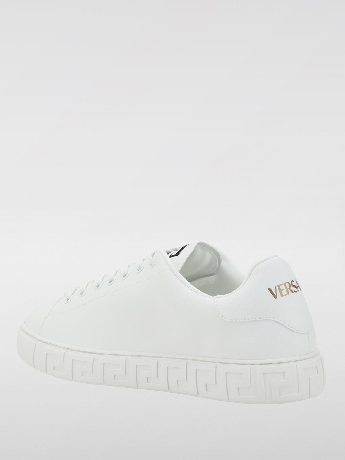 VERSACE SNEAKERS: Sneakers Greca Versace in pelle , Bianco - Img 3