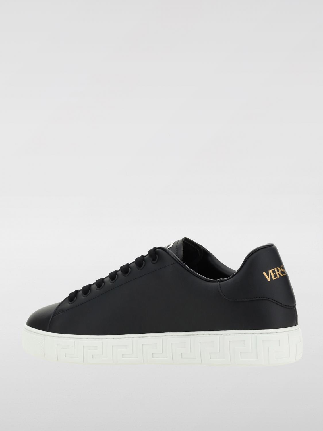 VERSACE SNEAKERS: Sneakers Greca Versace in pelle , Nero - Img 3