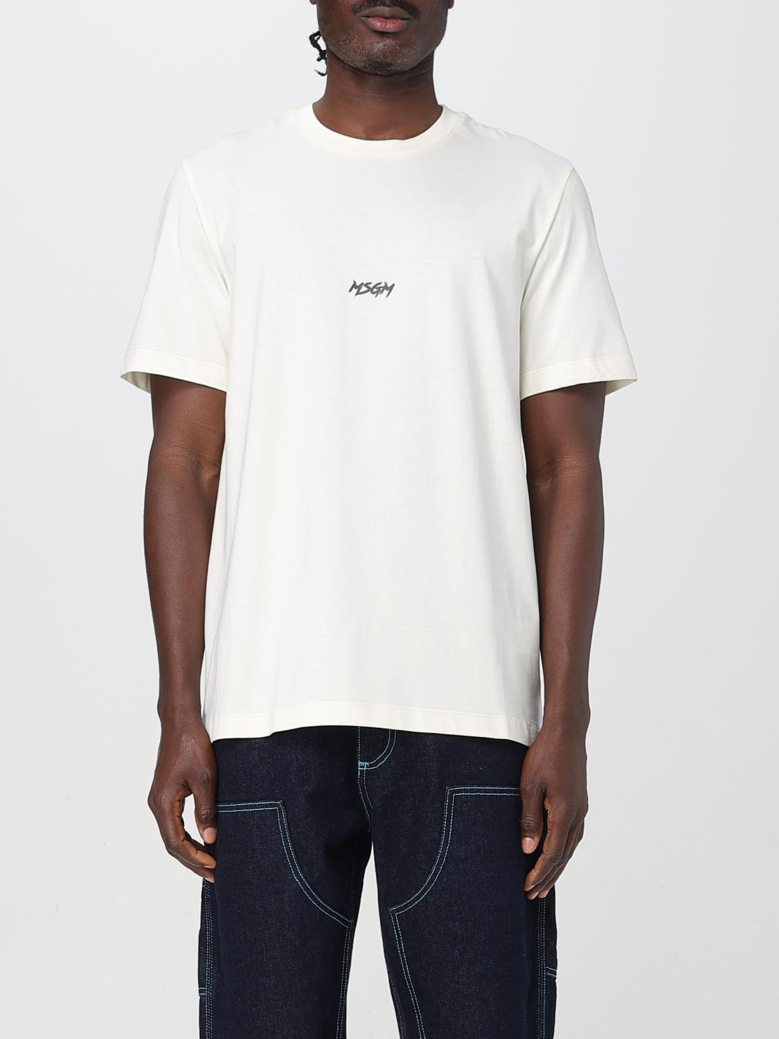 MSGM T-SHIRT: T-shirt herren MSGM, Weiss 1 - Img 1