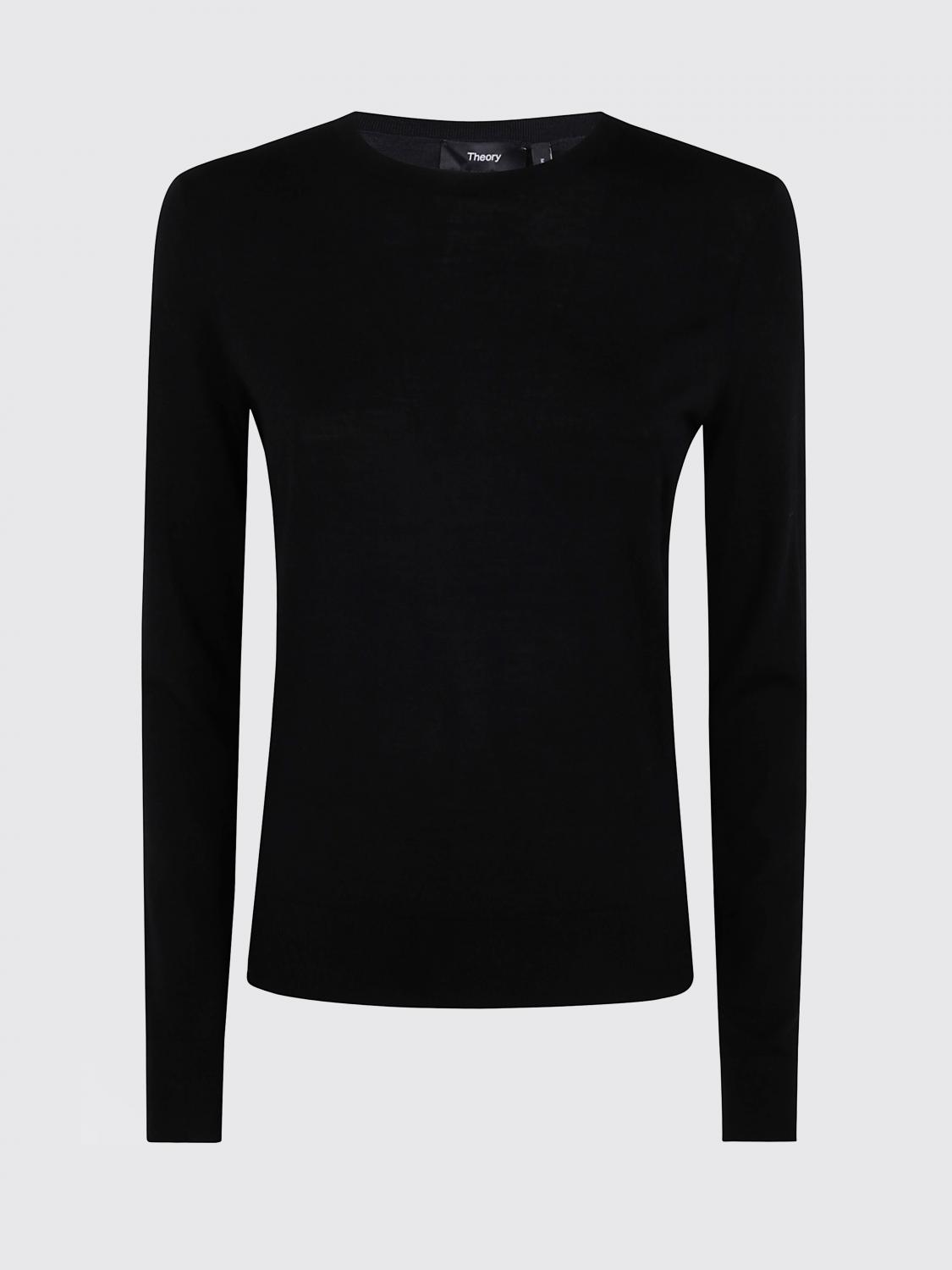 THEORY JERSEY: Jersey mujer Theory, Negro - Img 1
