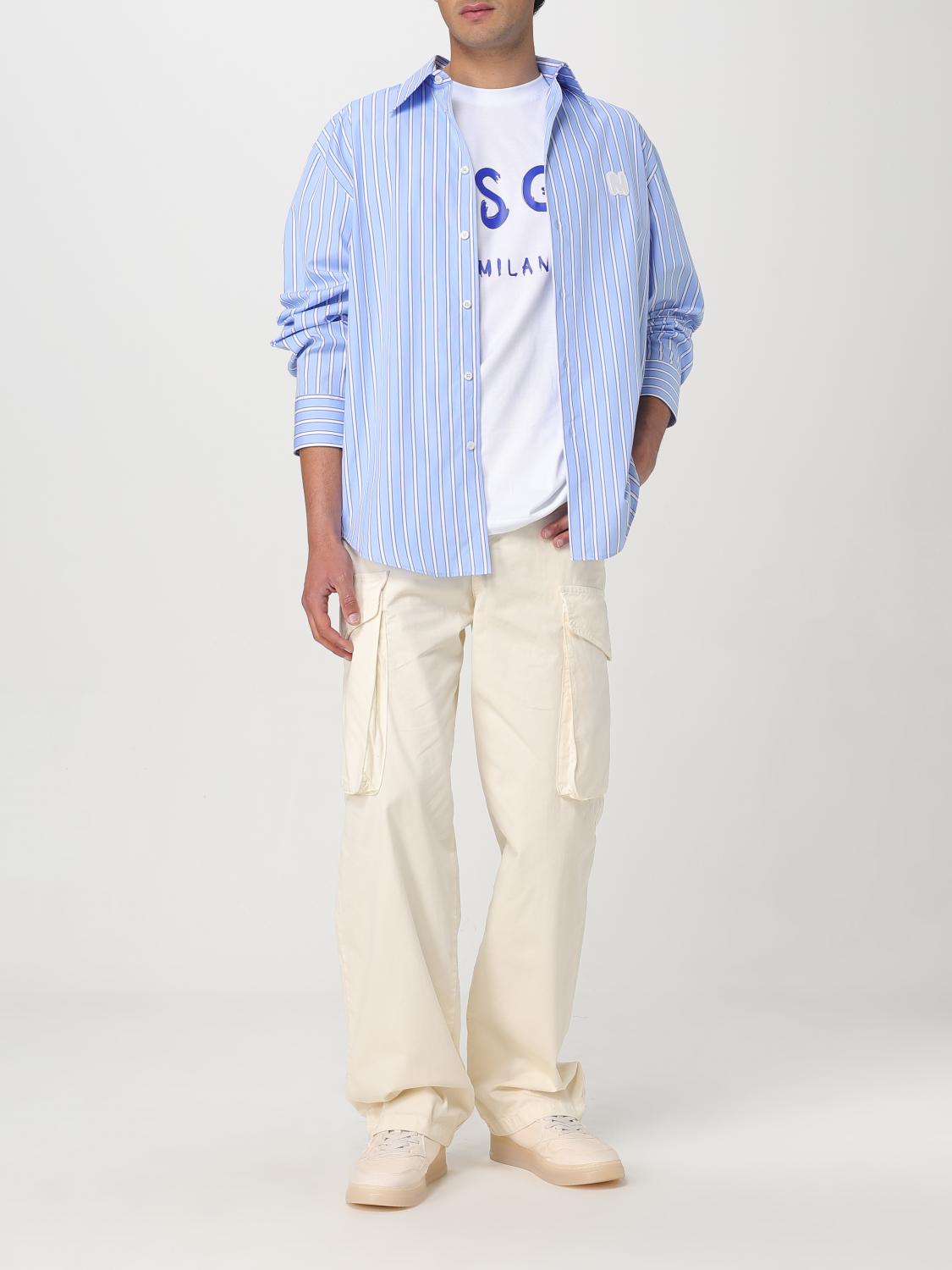 MSGM SHIRT: Shirt men MSGM, Blue - Img 2