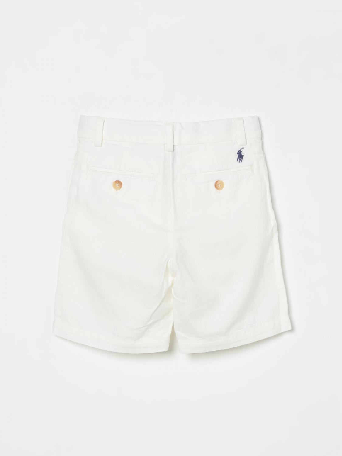 POLO RALPH LAUREN SHORTS: Pants kids Polo Ralph Lauren, White - Img 2