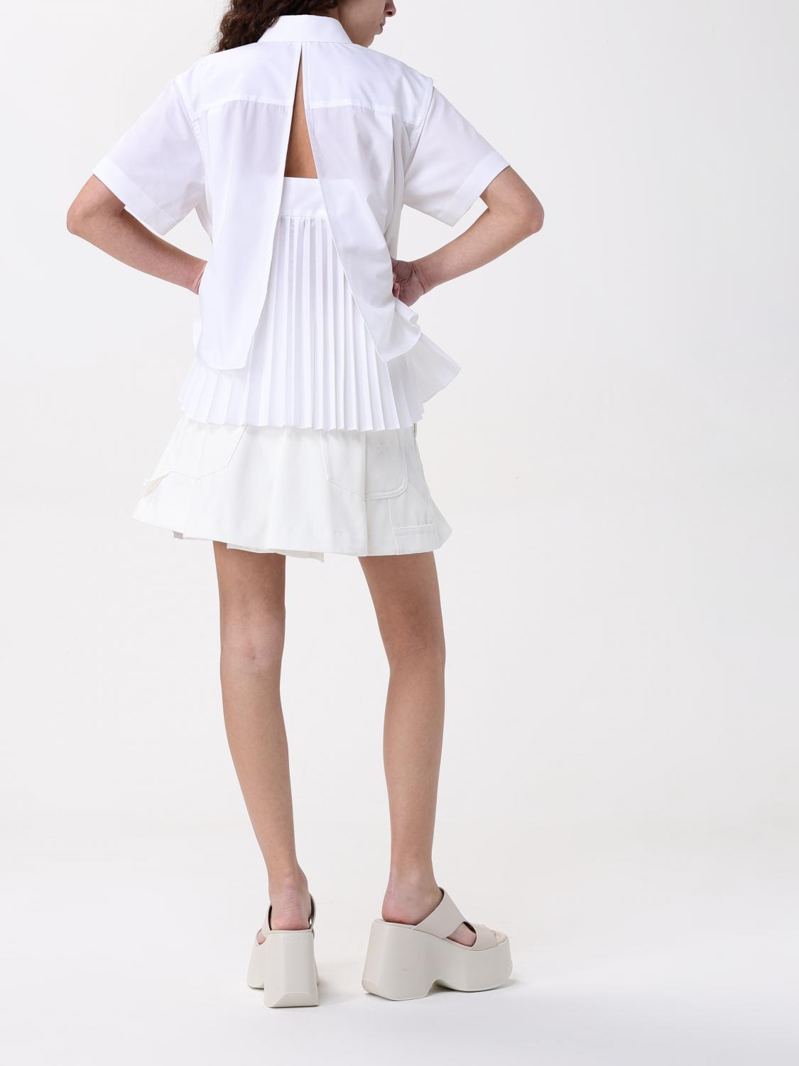 SACAI CAMISA: Camisa mujer Sacai, Blanco - Img 2