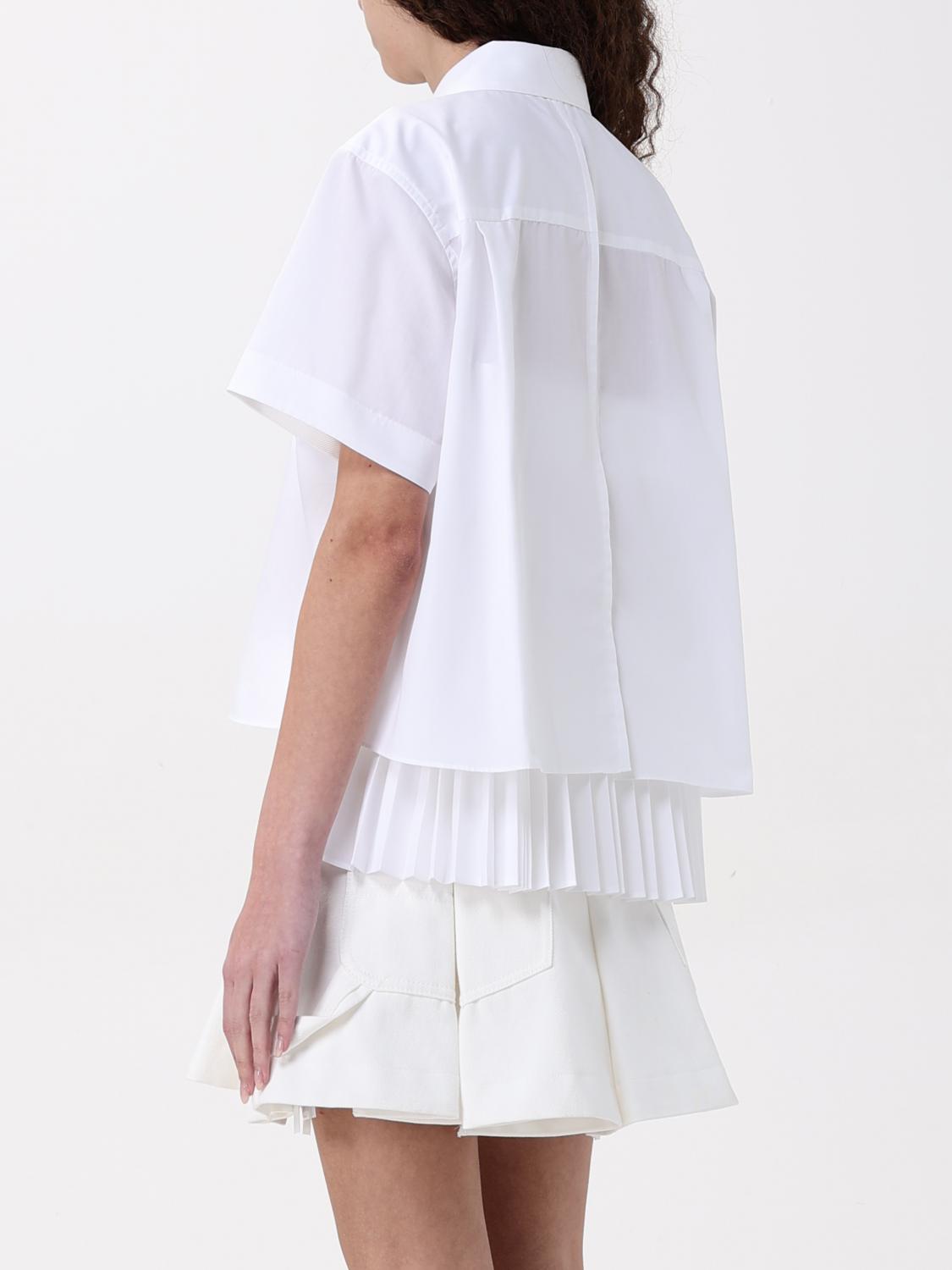 SACAI CAMISA: Camisa mujer Sacai, Blanco - Img 3